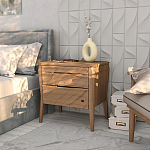 Тумба прикроватная из массива дуба с 2-мя ящиками Tasteful Furniture варинант исполнения - 3 | Loft Concept в Красноярске