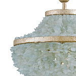 Подвесной светильник трёхъярусный с каскадом из стеклянных декоративных элементов Shining Sea Glass варинант исполнения - 1 | Loft Concept в Красноярске