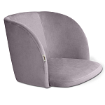 Барный стул со спинкой на 4-х деревянных ножках Сиреневый Велюр Ava Charm варинант исполнения - 2 | Loft Concept в Красноярске