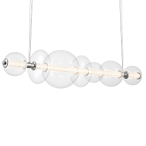 Подвесной светильник линейный с прозрачными стеклянными шарами разного диаметра Eurofase