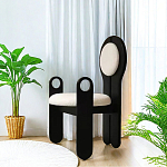 Стул черный из дерева с круглой спинкой Chair in Neoclassical Style варинант исполнения - 1 | Loft Concept в Красноярске