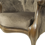 Кресло с мягкой обивкой из коричневого велюра на 4-х деревянных ножках Evelyn Classical Armchair варинант исполнения - 5 | Loft Concept в Красноярске