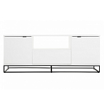 ТВ-тумба белая с  2-мя дверцами и ящиком Strict Lines варинант исполнения - 2 | Loft Concept в Красноярске