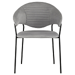 Серый стул с обивкой из искусственной замши Alexis варинант исполнения - 2 | Loft Concept в Красноярске