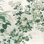 Обои ручная роспись Uki Hana Original Colourway on 12 Carat White Gold gilded paper варинант исполнения - 2 | Loft Concept в Красноярске