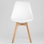 Стул с основой из пластика и мягким сиденьем Arvika White варинант исполнения - 2 | Loft Concept в Красноярске