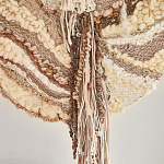 Овальный Современный Гобелен Абстракция в бежевых тонах Shallow варинант исполнения - 2 | Loft Concept в Красноярске