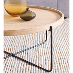 Журнальный стол с круглой деревянной столешницей Urban Style Space варинант исполнения - 3 | Loft Concept в Красноярске