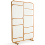 Ширма из массива дуба и ткани Arcuri Screen варинант исполнения - 1 | Loft Concept в Красноярске