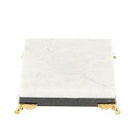 Подставка под шар квадратная из натуральных камней Змеевик Мрамор на ножках Natural Stone Sphere Stands варинант исполнения - 1 | Loft Concept в Красноярске