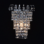 Бра настенное цвета хром с прозрачными квадратными хрустальными подвесками Crystal Regena варинант исполнения - 2 | Loft Concept в Красноярске