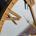 Часы настенные зеркальные с золотым металлическим циферблатом Mirror Tower Clock варинант исполнения - 2 | Loft Concept в Красноярске