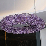 Люстра кргулая из фиолетового хрустального камня Purple Diamond варинант исполнения - 3 | Loft Concept в Красноярске
