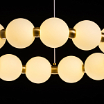 Люстра круглая с матовыми белыми шарами PEARLS Suspension варинант исполнения - 7 | Loft Concept в Красноярске