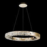 Люстра золотая в форме кольца с мозаичным хрустальным оформлением Sparks of Crystal варинант исполнения - 3 | Loft Concept в Красноярске