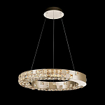 Люстра золотая в форме кольца с мозаичным хрустальным оформлением Sparks of Crystal варинант исполнения - 1 | Loft Concept в Красноярске