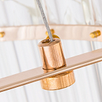 Люстра подвесная круглая с прозрачными хрустальными трубками и золотистым каркасом Диаметр 44 см Hexagon Tube Light варинант исполнения - 4 | Loft Concept в Красноярске