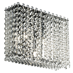 Бра с хрустальными подвесками хром Crystal Art Chrome Rectangular Wall Lamp варинант исполнения - 1 | Loft Concept в Красноярске