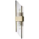 Бра с декором в виде хрустальных трубочек Nembus Brass Glass Wall Lamp варинант исполнения - 1 | Loft Concept в Красноярске