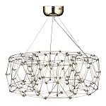 Люстра с тонкой металлической конструкцией цвета золото Quasar варинант исполнения - 3 | Loft Concept в Красноярске