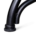 Обеденный стол с прямоугольной столешницей из стекла на черных металлических ножках White Marble варинант исполнения - 6 | Loft Concept в Красноярске