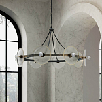 Люстра круглая с литыми стеклянными дисками Olympe Glass Chandelier варинант исполнения - 5 | Loft Concept в Красноярске