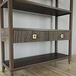 Стеллаж с двумя ящиками Elsa Dreams Walnut варинант исполнения - 2 | Loft Concept в Красноярске