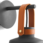 Черное матовое бра с декором под кожу Chestery варинант исполнения - 3 | Loft Concept в Красноярске