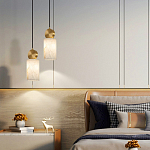 Подвесной светильник светодиодный с цилиндрическим плафоном Stone Helios варинант исполнения - 4 | Loft Concept в Красноярске