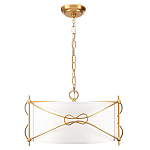 Люстра в форме цилиндра с белым тканевым абажуром Simple Knot варинант исполнения - 1 | Loft Concept в Красноярске