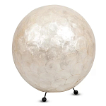 Настольная лампа из перламутра на металлическом каркасе Indonesian Egg варинант исполнения - 1 | Loft Concept в Красноярске