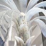 Торшер Glass Decorated Palm Floor Lamp White Листья Пальмы  варинант исполнения - 2 | Loft Concept в Красноярске