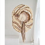 Овальный Современный Гобелен Абстракция в бежевых тонах Shallow варинант исполнения - 4 | Loft Concept в Красноярске