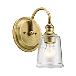 Бра с прозрачным стеклянным абажуром в форме цилиндра Kichler варинант исполнения - 7 | Loft Concept в Красноярске