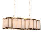 Люстра прямоугольная с каркасом золотого цвета Soft Glow Lamps варинант исполнения - 2 | Loft Concept в Красноярске