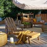 Садовая скамья из массива акации Ruth Wooden Bench варинант исполнения - 3 | Loft Concept в Красноярске