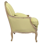 Кресло Ava Classical Armchair green striped flax варинант исполнения - 1 | Loft Concept в Красноярске