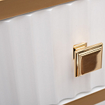 Консоль с ящиком белая с золотом Textured White Console with Gold варинант исполнения - 4 | Loft Concept в Красноярске
