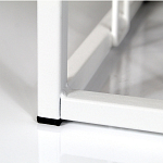 Пуф квадратный фиолетовый велюр на белом металлическом основании Celeste Purple варинант исполнения - 4 | Loft Concept в Красноярске