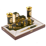 Настольный письменный набор из нефрита с ножом для бумаг в подарочной коробке Maecenas варинант исполнения - 3 | Loft Concept в Красноярске