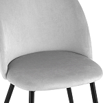 Мягкий стул в сером велюре Miruna Chair варинант исполнения - 7 | Loft Concept в Красноярске