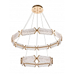 Люстра с 2-мя кольцами с текстурным природным рисунком IceFlame варинант исполнения - 1 | Loft Concept в Красноярске