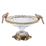 Чаша стеклянная с фигурками разноцветных попугаев на ободке 41 Eden Garden варинант исполнения - 1 | Loft Concept в Красноярске