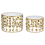 Набор из двух столов из металла Brass Symphony Moon варинант исполнения - 2 | Loft Concept в Красноярске