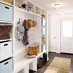 Потолочный светильник для ванных комнат со стеклянным плафоном и одной лампой Hinkley варинант исполнения - 2 | Loft Concept в Красноярске