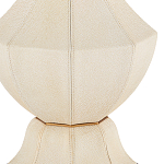 Настольная лампа с фактурным конусовидным абажуром и кожаным каркасом Malifis варинант исполнения - 1 | Loft Concept в Красноярске