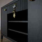 Комод-буфет Elsa Dreams Black с открытыми полками   варинант исполнения - 7 | Loft Concept в Красноярске