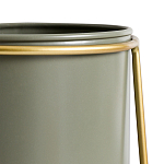 Кашпо из металла и латуни Elegance Elevated Planters оливковое  варинант исполнения - 3 | Loft Concept в Красноярске