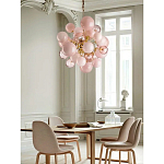Люстра розовые шары на золотом каркасе Pink Light Bubbles варинант исполнения - 5 | Loft Concept в Красноярске