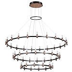 Люстра подвесная с тремя круглыми ярусами и цилиндрическими плафонами Arnaut Light варинант исполнения - 2 | Loft Concept в Красноярске